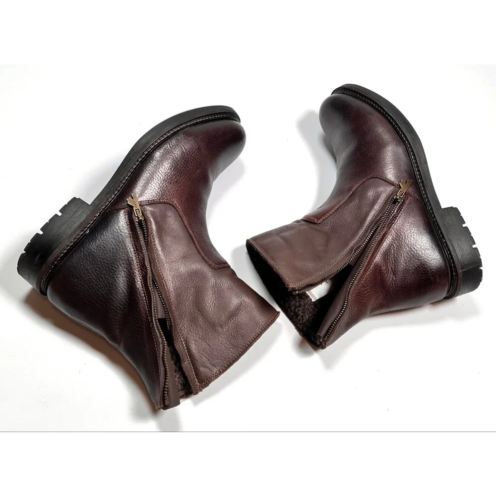 Pajar Mens Boots Brown Leather Waterproof Winter Boots Size 42